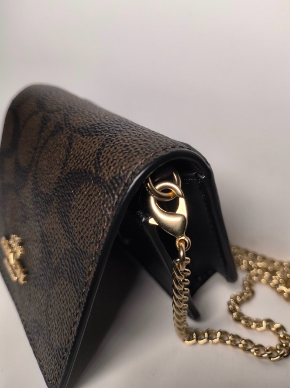 Coach Brown Signature Chain Crossbody with Gold Hardware - Picture 2 of 3